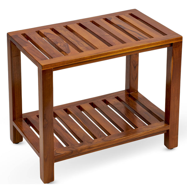 The THEIA, Teak Shower Bench, Shower Stool, 21 Inch